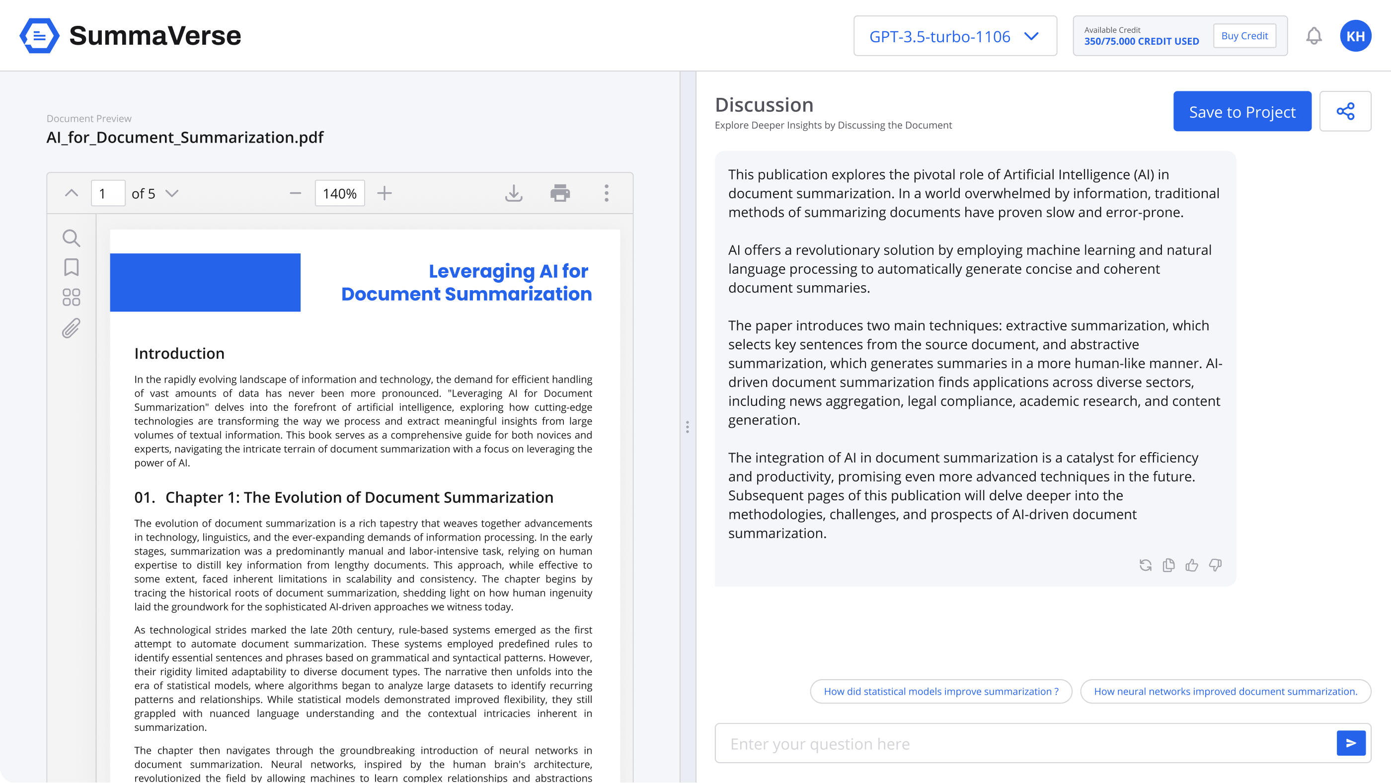 SummaVerse screenshot 2